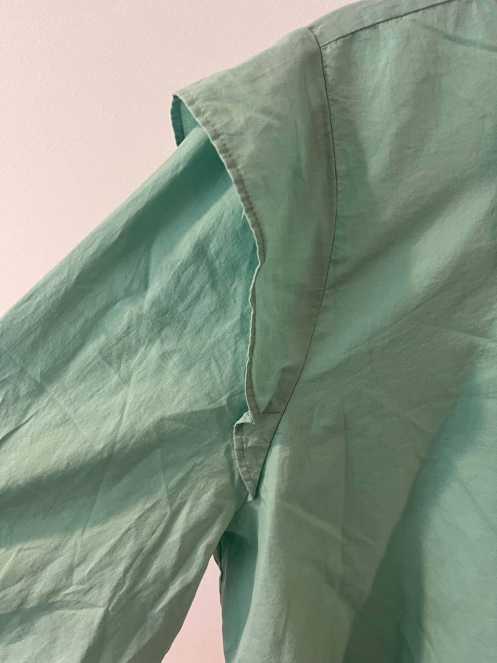 Everlane Mint The Wing Shoulder High-Neck Blouse NWOT - Picture 4 of 6